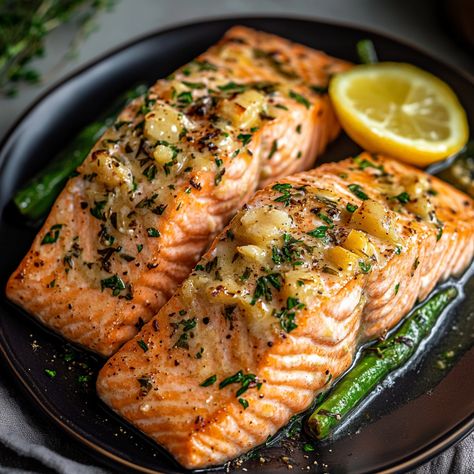 Enjoy this Garlic Butter Salmon recipe—quick, flavorful, and perfect for any meal! A simple dish that’s sure to impress. Christmas Salmon Recipe, Simple Salmon Recipe, Chef Meals, Dinner For Family, Quick And Easy Weeknight Dinners, Le Creuset Recipes, Different Universe, Grilled Salmon Recipes, Garlic Butter Salmon