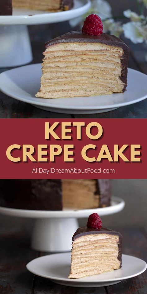 No Carb Crepes, Care Free Keto, Keto Tres Leches Cake, Keto Crepe, Keto Crepes Recipe, Breakfast Quinoa Bowl, Carolyn Ketchum, Keto Whipped Cream, Breakfast Quinoa