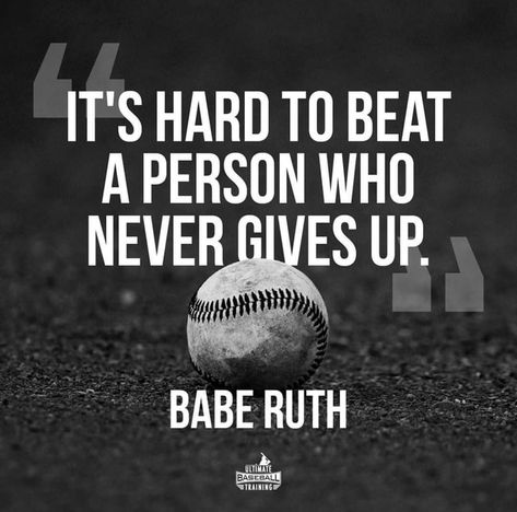 Baseball Motivational Quotes, Baseball Memes, Baseball Stuff, Baseball Quotes, Baseball Training, Babe Ruth, Wall Papers, Best Pics, Inspirational Wallpapers