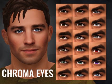 Hetrochormia Eyes Sims 4 Cc, Sims 4 Heterochromia, Sims4 Cc Heterochromia, Chroma Eyes Sims 4, Sims 4 Heterochromia Eyes, Sims 4 Eye Genetics, Sims 4 Decades Challenge, Skin Details, Sims4 Cc