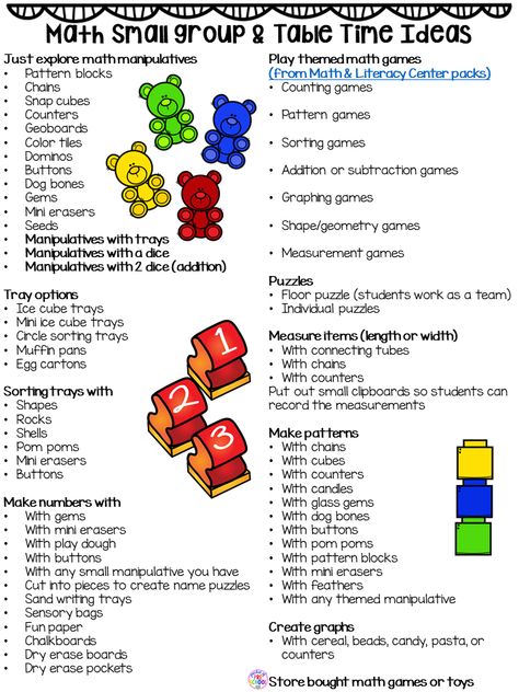 All About Small Group Time - FREE Printable Idea List - Pocket of Preschool Math Preschool Activities Small Groups, Preschool Mini Lesson, Pacing Guide For Preschool, Counting Lesson Plans Preschool, Preschool Group Time Ideas, Grouping Activities Preschool, Small Group Ideas Preschool, Gsrp Small Group Ideas, Small Group Activities For Kindergarten