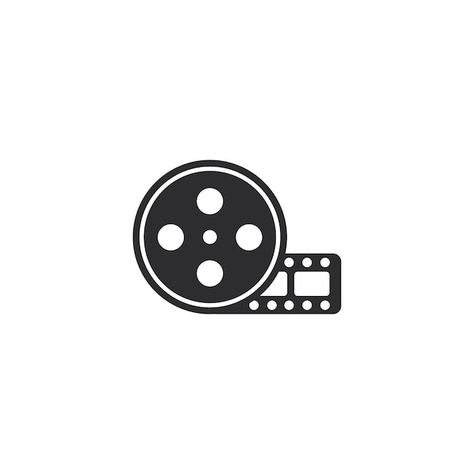 Film roll logo vector black cinema and m... | Premium Vector #Freepik #vector #movie-camera #film-logo #movie-logo #cinema-camera Movie Logo Film, Film Logo Design, Folder Logo, Freelance Branding, Cinema Logo, Roll Logo, Cinema Icon, Logo Film, Production Logo