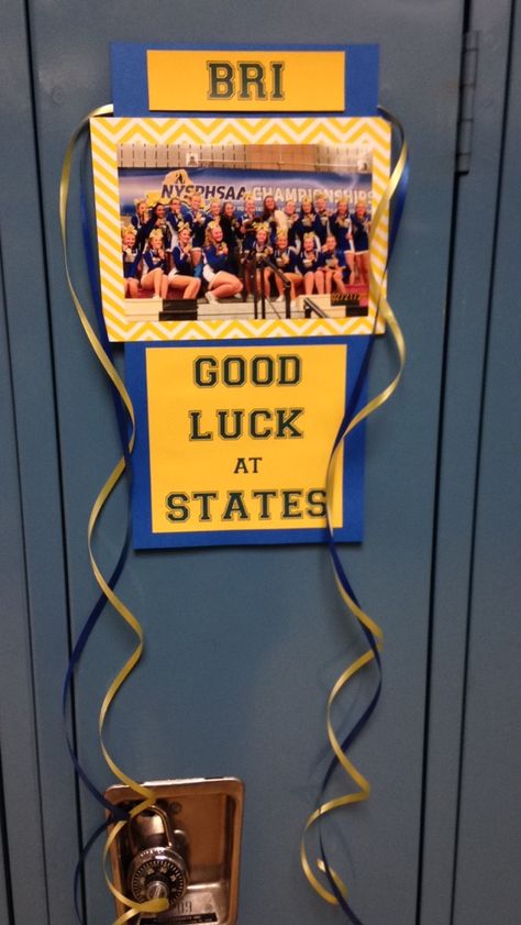 Locker signs for States competition Cheer Locker Decorations, Soccer Locker, Locker Signs, Debate Team, Speech And Debate, Locker Designs, Cheer Signs, Graduation Party Planning, Locker Decorations