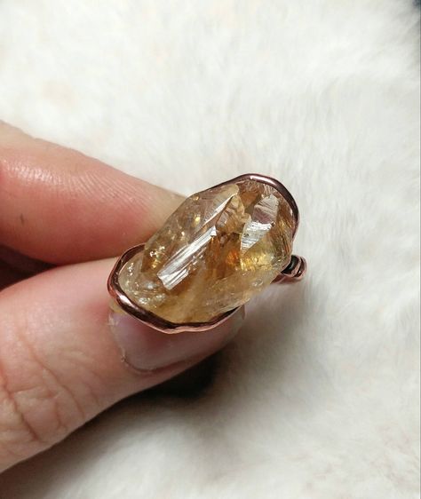 Just in: Raw Citrine Ring | Copper Ring Sz 8 | Raw Stone Ring | Raw Crystal Ring | Uncut Crystal Ring | November...  https://www.etsy.com/listing/523206217/raw-citrine-ring-copper-ring-sz-8-raw?utm_campaign=crowdfire&utm_content=crowdfire&utm_medium=social&utm_source=pinterest Jewelry Gallery, Raw Citrine, Raw Crystal Ring, Raw Stone Ring, Copper Ring, Wrap Ring, Jewellery Ideas, Citrine Ring, Citrine Gemstone