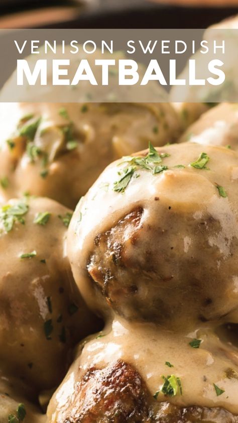 Venison Recipes Crockpot, Venison Meatball Recipes, Slow Cooker Swedish Meatballs, Ground Venison Recipes, Venison Meatballs, Elk Recipes, Venison Meat, Venison Burgers, Deer Recipes