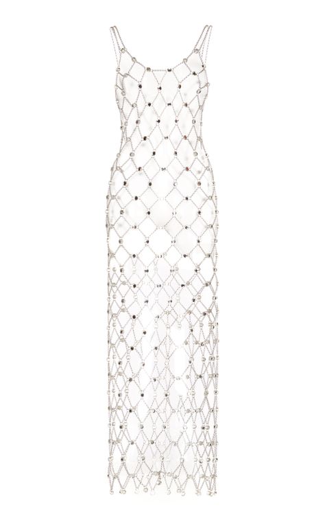 Embellished Chainmail Midi Dress by PACO RABANNE for Preorder on Moda Operandi Beads Clothes, Paco Rabanne, Fashion Logo, 2000s Fashion, 80s Fashion, Mode Inspiration, All About Fashion, 90s Fashion, Moda Operandi