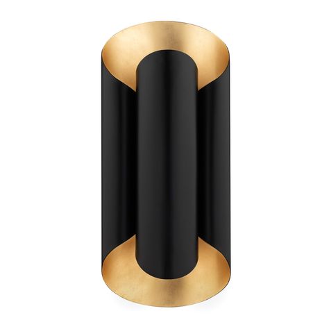 BANKS 8500-GL/BK | Hudson Valley Lighting Group Gold Sconces, Wall Scones, Contemporary Wall Sconces, Modern Transitional, Chandelier Shades, Hudson Valley Lighting, Burke Decor, Wall Light Fixtures, Black Walls