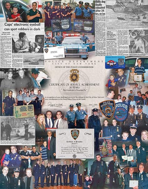 Retirement Gifts should be special and thoughtful. What better way to do that than putting some wonderful memories together and getting a collage done. #RetirementGiftIdeas  #RetirementCollages #@procollage Retirement Party Picture Display, Retirement Collage Ideas, Retirement Photo Collage Ideas, Retirement Pictures, Police Patches Collection Display, Picture Collage For Memorial Service, Police Retirement Party, Police Retirement, Retirement Diy