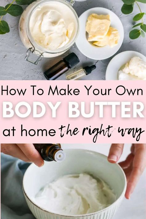 The Ultimate Guide To Making Luxurious Body Butter: Do’s and Don’ts, Plus 10 Great Body Butter Recipes Diy Body Butter Recipes Non Greasy, Homemade Body Butter Non Greasy, All Natural Body Butter Recipe, Whipped Lotion Diy, Shea Butter Cream Diy, Non Greasy Whipped Body Butter, How To Make Lotion With Shea Butter, Body Butter Recipe Whipped Non Greasy, Body Lotion Recipes Homemade