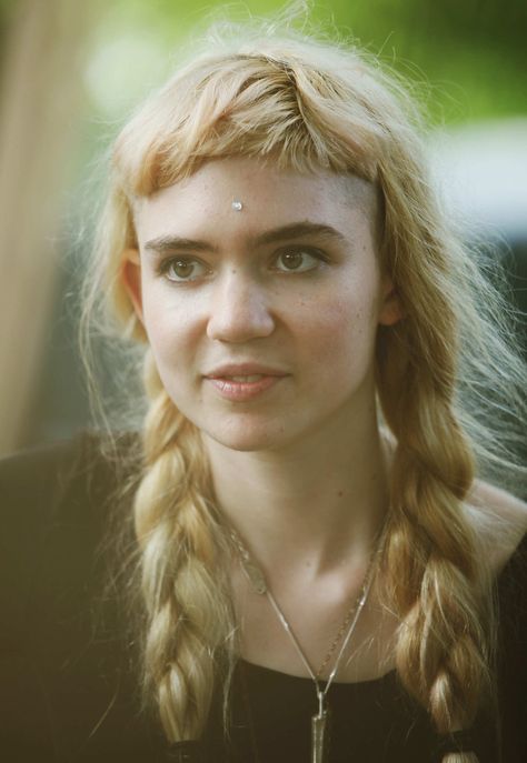 Grimes Pink Blonde Hair, Baby Bangs, Silver Blonde, Pigtail Braids, Alternative Hair, Undercut Hairstyles, Tone Hair, April 2024, Platinum Blonde