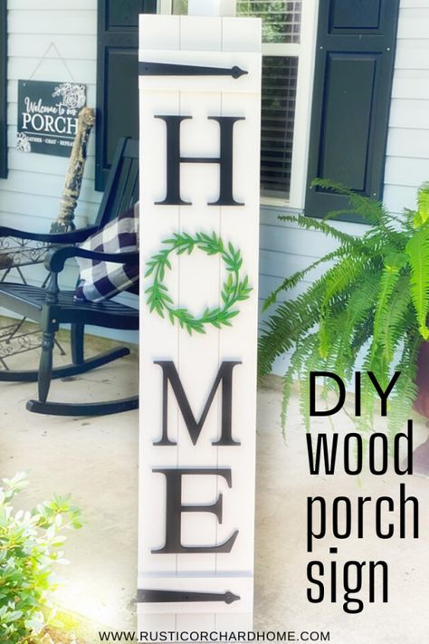 Home Porch Sign, Summer Farmhouse Decor, Home Kits, Diy Projects To Sell, Paint Parties, Front Porch Signs, Porch Welcome Sign, Diy Porch, Farmhouse Fall Decor