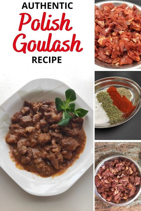 Looking for authentic Polish goulash recipe? Check out this easy recipe for Polish pork goulash that you will love [+tips for serving]. Goulash Recipes Polish, Easy Polish Dinner Recipes, Polish Beef Recipes, Polish Meat Recipes, Polish Goulash, Polish Food Traditional, Polish Potato Pancakes, Pork Goulash, Polish Dishes