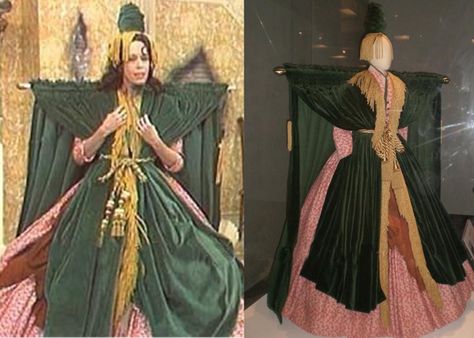 Beautifully-Made Carol Burnett's Curtain Dress Costume Wind Costume, Fairy City, Curtain Dress, Carol Burnett, Cherry Blossom Festival, Homemade Costumes, Linen Store, Bob Mackie, Holy Cow