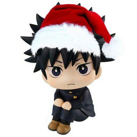 Megumi Fushiguro Christmas Pfp, Megumi Christmas Pfp, Megumi Christmas, Christmas Anime Characters, Gego Jjk, Christmas Anime Pfp, Jjk Christmas, Cutesy Pfp, Megumi And Yuji