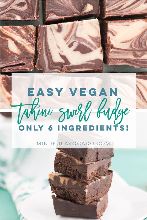 Easy Vegan Fudge, Vegan Fudge Recipe, Recipe With Tahini, Tahini Fudge, Vegan Fudge Recipes, Healthy Fudge, Best Vegan Desserts, Vegan Fudge, Vegan Holiday Recipes