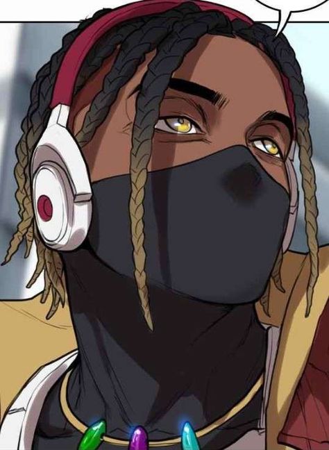 Black Anime Guy Dreads, Characters With Headphones, Dreads Anime, Black Anime Characters Dreads, Black Anime Characters Male, The Last Warrior, Portraiture Artist, Black Anime Guy, Black Couple Art