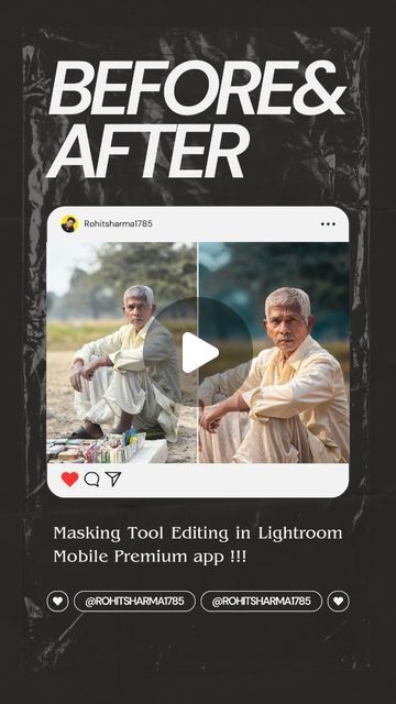 Rohit Sharma | Photographer 🇮🇳 on Instagram: "Masking Tutorial 📢 Read Captions for more info ⬇️ Save for future reference and share it with your friends who loves editing ✨✍️   ➡️ If you want this app, send this Reel to me on DM to get the app link directly ! ➡️ Follow for more interesting videos 📸   📢 TUTORIAL 📢  • MAKING 01 : Increase brightness  Increase shadow   • MASKING 02 : Increase brightness  Increase shadow   • MASKING 03 & 04 decrease exposure and shadows   #editingtutorial  #editingphotos #editingapps #lightroommobile #lightroomediting #tutorialsvideos #editing #beforeafter   Editing apps, Lightroom mobile editing, Lightroom editing, Lightroom Premium App editing, colour grading, portrait editing, masking tool, editing tutorial, photo editing tutorial, tutorial video, Lig Mobile Photo Editing Apps, Lightroom Mobile Editing, Portrait Editing, Colour Grading, Mobile Editing, Editing Lightroom, Interesting Videos, Rohit Sharma, Photo Editing Tutorial