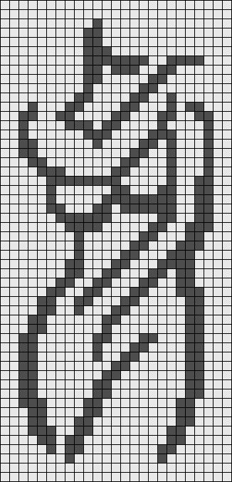 Simple Crochet Tapestry Pattern, Black And White Tapestry Crochet, Pixel Art Pattern Black And White, Simple Crochet Tapestry, Simple Grid Pattern, Two Color Alpha Patterns, Crochet Grid Patterns Small Easy, Alpha Pattern Simple, Body Pixel Art