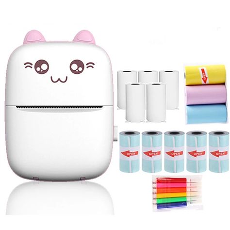 Meow Mini Label Printer Thermal Portable Printers Stickers Paper Inkless Wireless Impresora Portátil 200dpi Android IOS 57mm New - AliExpress 7 Label Printing Machine, Diy Pocket, Sticker Printer, Portable Printer, Mini Printer, Label Printer, Office Home, Printing Labels, Ebay Seller