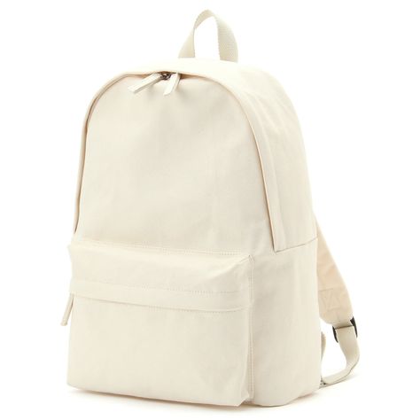 Muji Organic Cotton Backpack With Pocket Muji Backpack, Beige Backpack, Beige Backpacks, Cotton Backpack, High School Backpack, Waist Pack, Food Obsession, Wish List, Side Pocket