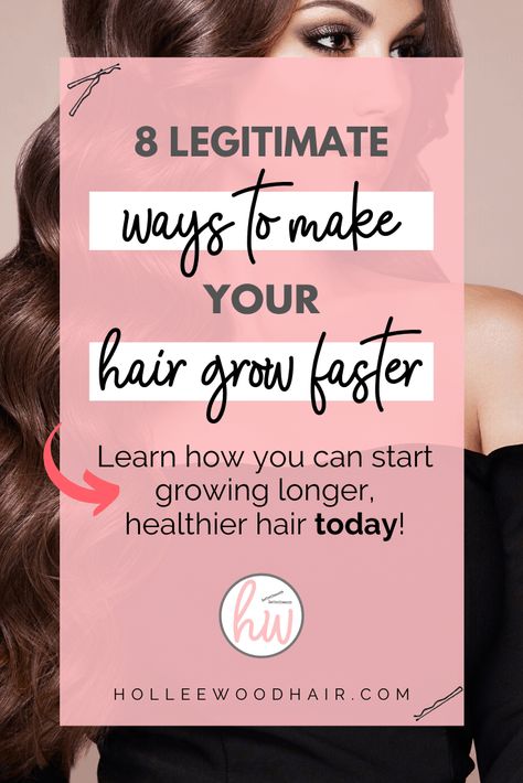 Does it seem like your hair takes forever to grow? These 8 actionable tips really make hair grow faster! The first thing you should do is... #HealthyHair #HairGrowth #HairTips #HairHacks Ways To Grow Hair, Growing Long Hair Faster, Make Hair Grow Faster, Thicker Stronger Hair, Make Your Hair Grow Faster, Longer Hair Faster, Hair Grow Faster, Parting Hair, Make Hair Grow