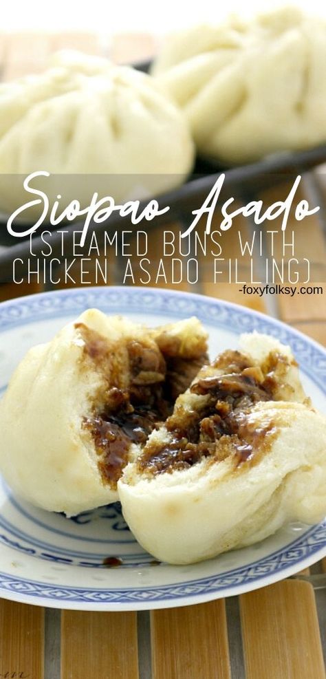 Siopao Dough Recipe, Siopao Asado Recipe, Chicken Asado, Siopao Recipe, Sweet And Savory Chicken, Phillipino Food, Easy Filipino Recipes, Meat Bun, Filipino Snacks