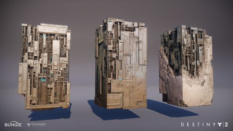 ArtStation - Destiny 2 - Vex Props and Block Architecture, Ethan Scheu Destiny 2 Environment, Sci Fi Architecture, Strange Places, Destiny 2, Concept Art Drawing, Science Fiction Art, Future City, Classical Architecture, Architecture Illustration