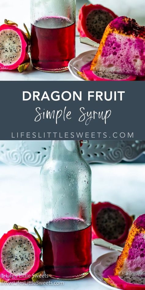 Dragon Fruit Simple Syrup is a 3-ingredient, fruit-infused, simple syrup made right on the stovetop. It’s delicious over breakfast and dessert recipes, like Dragon Fruit Angel Food Cake. Hi Everyone, you have to try this Dragon Fruit Simple Syrup for a different spin on traditional simple syrup. It is make from dried, ground up dragon fruit. The beautiful, bright pink color is completely natural which makes it a great option for an all natural food coloring option. Fruit Angel Food Cake, Fruit Simple Syrup, Dragonfruit Recipes, Natural Food Coloring, Wild Edibles, Fruit Infused, Angel Food Cake, Food Cake, Angel Food