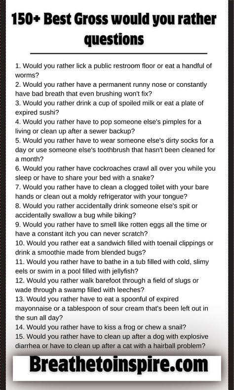 Would you rather questions for couples 27 Crazy Would You Rather Questions, 30 Day Writing Challenge, Rather Questions, Questions For Couples, Would You Rather Questions, Fun Questions, Public Restroom, Clogged Drain, Couple Questions