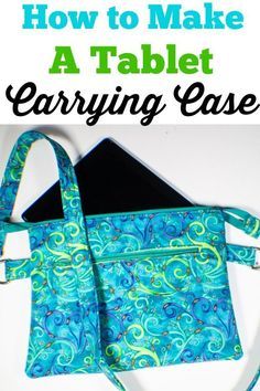 How to make a tablet carrying case. This step-by-step tutorial will walk you through the process of making a tablet carrying case for any size tablet or laptop. #sewingtutorial #sewingproject #sewingpattern Laptop Carrying Case, Tote Bag Pattern Free, Diy Laptop, Sewing To Sell, Ipad Bag, Tablet Bag, Beginner Sewing Projects Easy, Fabric Bins, Computer Case