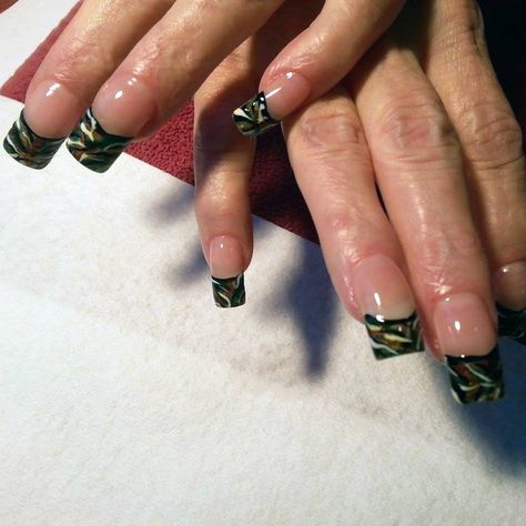 Camouflage Nails, Camo Nails, Army Print, Tip Nails, French Tips, French Tip Nails, How To Do Nails, Nice Shoes, Pretty Nails