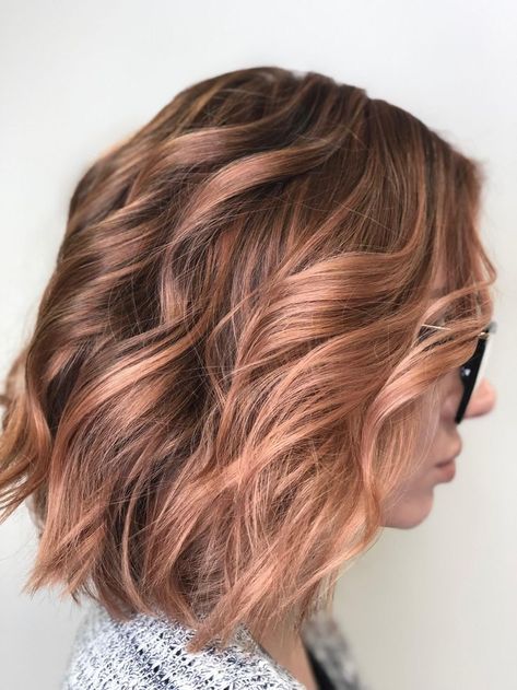 Faded Rose Gold Hair, Copper Rose Gold Hair Balayage, Rose Gold Toned Hair, Chocolate Rose Gold Hair, Rose Gold Bob, Rose Gold Short Hair, Copper Rose Gold Hair, Rose Gold Hair Balayage, Rose Brown Hair