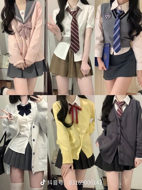 School Uniform Design Ideas, Cute Japanese School Outfits, School Uniform Outfits Drawing, Asian School Outfits, Japanese Uniform Highschool, Y2k Uniform, Japanese School Outfits, Peony Aesthetic, Student Uniform