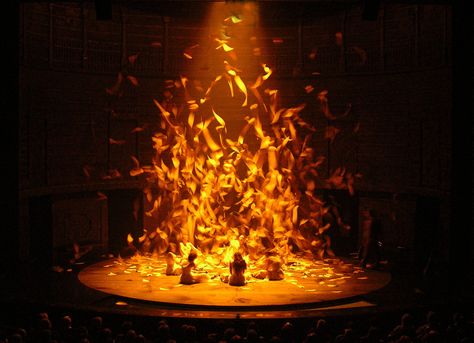 Carmen Set Designer : Klara Zieglerova Fire Set Design, Theater Scenography, Fire Stage Design, Scene Design Theater, Fire Art Installation, Lighting Design Theatre, Absurd Theatre Stage Design, Scenography Theatre, Theatre Lighting