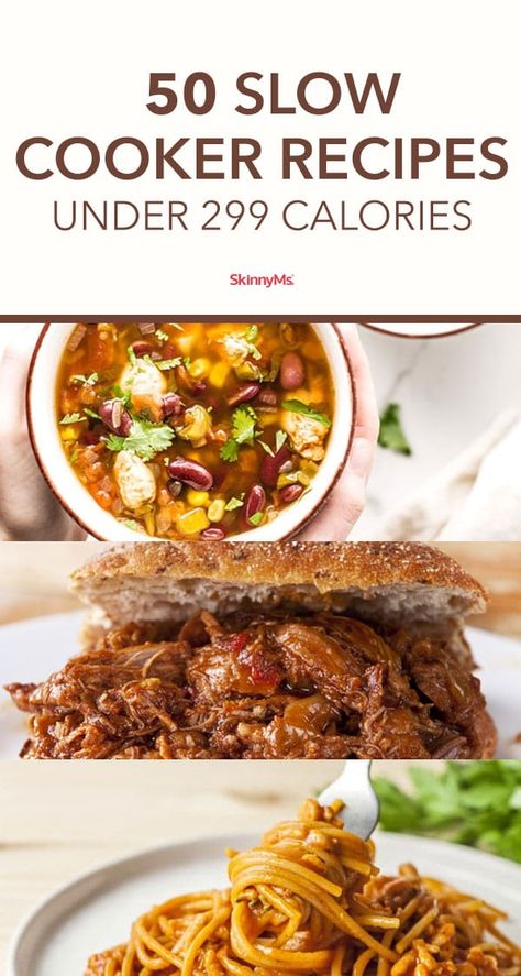 50 Slow Cooker Recipes Under 300 Calories Low Calorie Dinner Recipes For Two, Crockpot Low Calorie Recipes, Low Calorie Recipes Crockpot, Low Calorie Slow Cooker Recipes, Low Calorie Chicken Recipes, Low Calorie Recipes Snacks, Recipes Under 300 Calories, Low Calorie Recipes Easy, Low Calorie Recipes Dinner