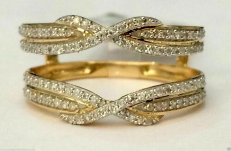 https://jewelleryrings.co.uk/ Find many great new & used options and get the best deals for 2Ct Round Simulated Diamond Engagement Enhancer Band Ring 14k Yellow Gold Plated at the best online prices at eBay! Free delivery for many products! Simulated Diamond Rings Engagement, 3ct Diamond Ring, Ring Guards Enhancer, Types Of Wedding Rings, Solitaire Enhancer, Diamond Enhancer, Enhancer Wedding Band, Ring Enhancer, Ring Guard