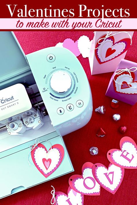 Valentines Cricut Projects - 100 Directions Valentine's Cricut Projects, Cricut Valentine Ideas, Valentines Cricut, Cricut Valentines, Cricut Valentine, Easy Valentine Crafts, Valentine Craft, Valentines Gift Bags, Valentines Decor