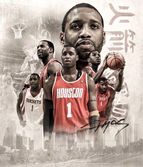 TRACY MCGRADY | HOUSTON ROCKETS on Behance Tracy Mcgrady Rockets, Mcgrady Wallpaper, Tracy Mcgrady Wallpaper, Tracy Mcgrady, National Basketball Association, Houston Rockets, Graphic Design Adobe, Nba Players, Nba Basketball