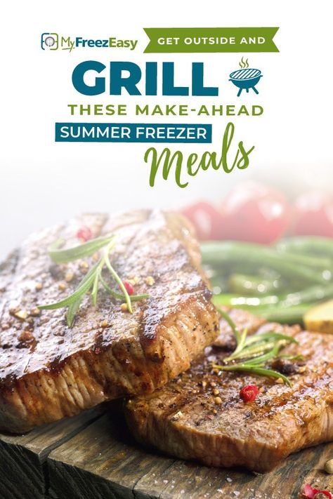 Freezer Grill Meals, Meat Freezer Meals, Freezer To Grill Meals, Freezing Grilled Chicken, Make Ahead Grill Meals, Easy Prep Ahead Camping Meals, How To Freeze Grilled Cheese, Meals For The Grill, Bbq Meals