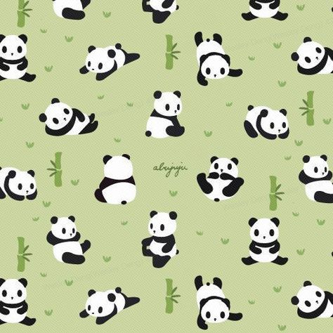 Wallpaper Panda, Panda Background, Circular Logo Design, Whatsapp Theme, Panda Illustration, Panda Pattern, Panda Panda, Kawaii Panda, Cute Panda Wallpaper