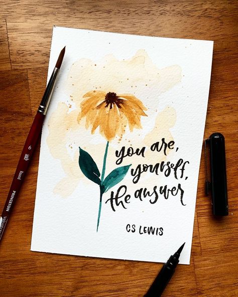 Watercolor Calligraphy Quotes, Calligraphy Quotes Doodles, Loose Florals, Lovely Words, Watercolor Quote, Calligraphy Drawing, Watercolor Calligraphy, Hand Lettering Art, Watercolor Lettering