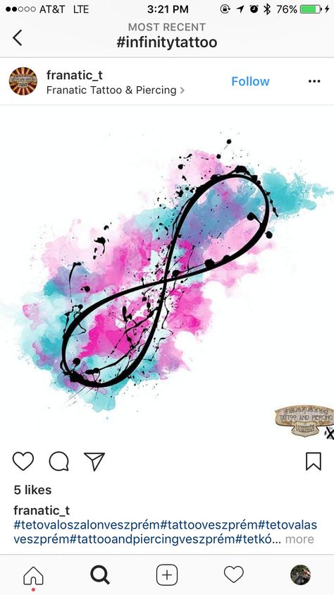 Water Infinity Tattoo, Colorful Infinity Tattoos, Infinity Color Tattoo, Ramos Tattoo, Kid Tattoos, Splatter Tattoo, Tattoo Colors, Small Watercolor Tattoo, Small Colorful Tattoos