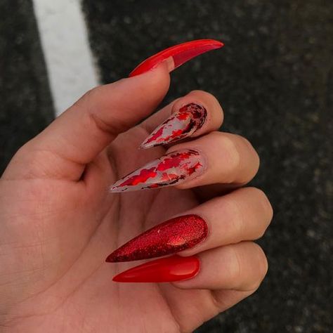 29 Best Valentine's Day Nails for 2019 - HashtagNailArt.com Red Acrylic Nails, Valentine Nails, Nail Designs Valentines, Nailed It, Prom Nails, Dope Nails, Nail Arts, Valentine's Day Nails, Valentines Nails