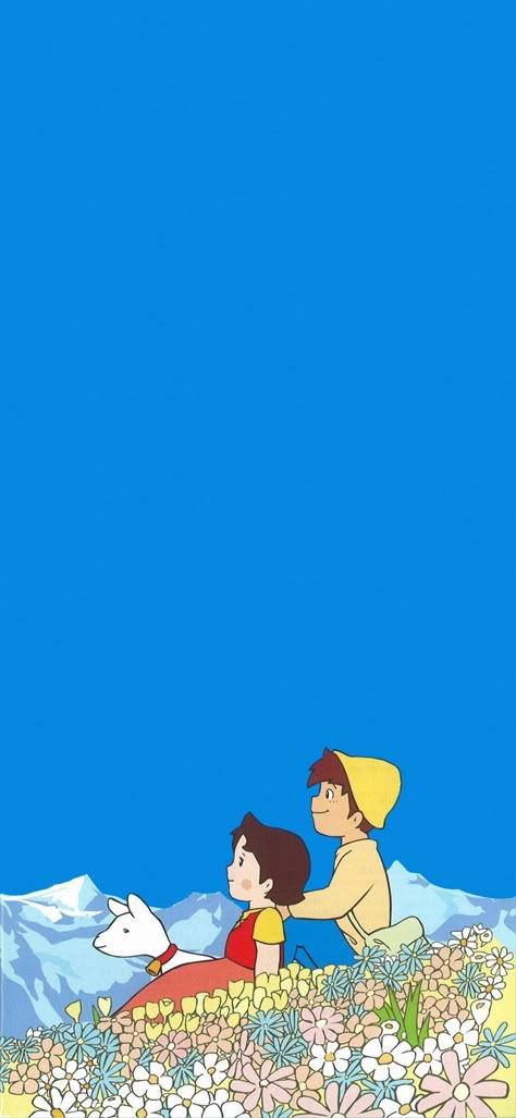 Heidi Cartoon Aesthetic, Heidi Wallpaper Aesthetic, Heidi Cartoon Wallpaper, Heidi Wallpaper, Heidi Aesthetic, Heidi Cartoon, Old Cartoon Network, Simplistic Wallpaper, Japanese Funny