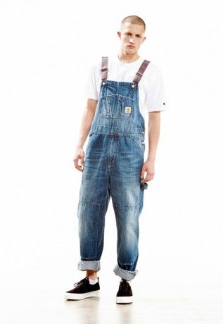 Carhartt WIP Updates Classic Styles for Spring/Summer 2016 Dungaree Men, Carhartt Overalls Outfit, Carhartt Mens Fashion, Coverall Men, Men In Overalls, Overalls White, Bald Men Style, Carhartt Overalls, Carhartt Style