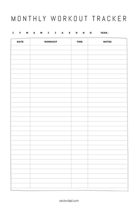 Workout Template Planners, Exercise Tracker Template, Monthly Workout Tracker Printable Free, Work Out Template, Workout Tracker Printable Free, Workout Tracker Template, Fitness Tracker Template, Fitness Printables Free, Exercise Template