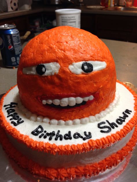 Annoying orange cake Annoying Orange Fanart, Bad Cakes, Annoying Orange, Orange Cake, Cake Decorating, Orange, Cake, Quick Saves