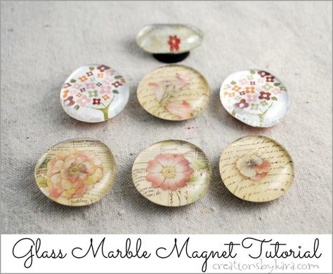 glass-marble-magnet-tutorial Washer Necklace Tutorial, Unique Fridge, Marble Magnets, Magnets Diy, Diy Magnets, Diy Dye, Glass Magnets, Making Glass, Easy Craft Projects