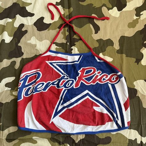 vintage puerto rico backless halter top one size... - Depop Pixie Cosplay, Vintage Puerto Rico, Backless Halter Top, Fashion Design Collection, Puerto Rican, Vintage Clothes, Design Collection, Halter Top, Puerto Rico