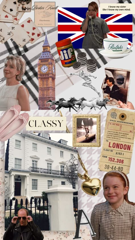 #london #british #anniejames #horse #moodboards #aesthetic #parenttrap London Movies, Parents Trap, The Proposal Movie, Parent Trap Movie, British Wallpaper, Moodboards Aesthetic, British Aesthetic, The Parent Trap, Movie Gifts